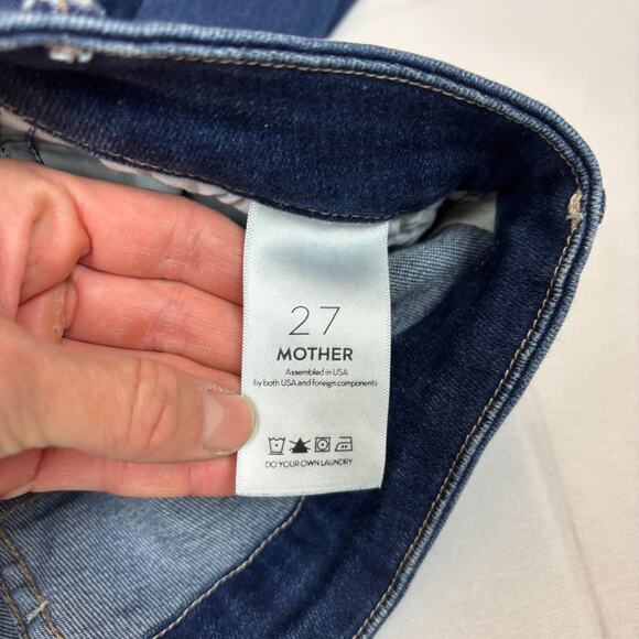 Mother High Waisted Looker Ankle Fray Jeans in Home Movers Women's 27 - Picture 9 of 12